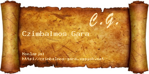 Czimbalmos Gara névjegykártya